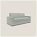 Nixon Divano letto matrimoniale con materasso 20 cm in tessuto impermeabile T03 220 cm (mat. 160x197) grigio chiaro - Foto miniatura 1