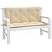 Cuscini Panca Da Giardino 2pz Beige 120x50x7 Cm Tessuto Oxford - Foto miniatura 3