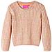 Maglione Da Bambina Lavorato A Maglia Rosa Tenue 128 - Foto miniatura 1
