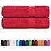 Asciugamani Doccia 2 Pz Rossi 70x140 Cm 360 G /m 100% Cotone - Foto miniatura 2