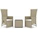 Set Mobili da Giardino 3 pz Beige Polyrattan e Acciaio - Foto miniatura 1