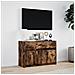 Mobile Porta TV con LED Rovere Fumo 91x34x61 cm in Truciolato - Foto miniatura 2