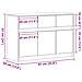 Mobile Porta TV con LED Rovere Fumo 91x34x61 cm in Truciolato - Foto miniatura 6