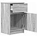 Comodini 2 pz Grigio Sonoma 39x35x65 cm in Legno Multistrato - Foto miniatura 9