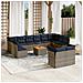 Set Divani Da Giardino 13 Pz Con Cuscini Grigio In Polyrattan - Foto miniatura 1