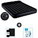 Set Materassino Gonfiabile - 203x152x25 Cm - Blu Scuro - Include Accessori Coordinati Cb18 - Foto miniatura 1