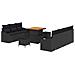 Set di Divani da Giardino in 10 Pezzi con Cuscini Nero Polyrattan Acacia, Divano da Giardino a 2 Posti con Contenitore e Cuscini Nero Polyrattan, Set di Pranzo da Giardino in 3 Pezzi con Cuscini Nero Polyrattan Acacia - Foto miniatura 1