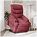 Poltrona Alzapersona Massaggio Reclinabile Rosso Vino Tessuto - Foto miniatura 2