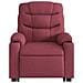 Poltrona Alzapersona Massaggio Reclinabile Rosso Vino Tessuto - Foto miniatura 9