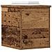 Scatola di stoccaggio  con coperchio in legno antico 30x35x35 cm in legno ingegnerizzato - Foto miniatura 3