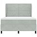 Letto a molle con materasso Grigio chiaro 160 x 200 cm Velluto - Foto miniatura 8