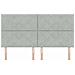 Testiera LED Geometrico Grigio chiaro 180 cm Velluto - Foto miniatura 5