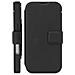 Custodia Folio Per Iphone 17 Pro Max In Silicone Testurizzato Con Cover Amovibile, Nero - Foto miniatura 2