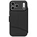Custodia Folio Per Iphone 17 Pro Max In Silicone Testurizzato Con Cover Amovibile, Nero - Foto miniatura 1