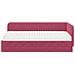Cornice del letto ad angolo Rosso Vino 100 x 200 cm Velluto - Foto miniatura 5