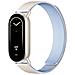 Cinturino Magnetico In Pelle Kona Bicolore Compatibile Con Xiaomi Mi Band 8/9/10 White+blue - Foto miniatura 1