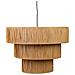 Lampada Soffitto Rafia E Metallo Marrone 51x51x37h Cm - Foto miniatura 2