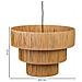 Lampada Soffitto Rafia E Metallo Marrone 51x51x37h Cm - Foto miniatura 4
