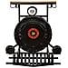 Mobile Bar Locomotiva Artigianale Ferro Legno 75x47x90 Cm - Foto miniatura 2