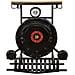 Mobile Bar Locomotiva Artigianale Ferro Legno 75x47x90 Cm - Foto miniatura 5