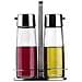 Set Oliera 2 Posti TASTE - In Acciaio Inox con Contenitori in Vetro Antigoccia - Design Elegante e Minimal per Olio e Aceto - Foto miniatura 1