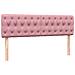 Letto a Molle con Materasso e LED Rosa 140x210 cm in Velluto - Foto miniatura 7