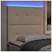 Testiera LED con luci a strisce a LED Crema 80 cm Poliestere - Foto miniatura 4