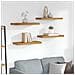 Scaffale da parete 4 pcs Marrone 50 x 23 x 4 cm - Foto miniatura 2