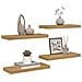 Scaffale da parete 4 pcs Marrone 50 x 23 x 4 cm - Foto miniatura 3