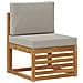 Set divani con cuscino 5 pcs Grigio Naturale e Chiaro - Foto miniatura 4