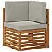 Set divani con cuscino 5 pcs Grigio Naturale e Chiaro - Foto miniatura 5