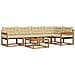 Set di divani da esterno con cuscino 6 pcs Naturale e Beige - Foto miniatura 1