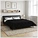 Duvet Estivo Nero 200 x 200 cm Microfibra e Fleece Teddy - Foto miniatura 4