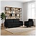 Set di Divani con Storage 2 pcs Nero Poliestere - Foto miniatura 3