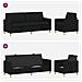 Set di Divani con Storage 2 pcs Nero Poliestere - Foto miniatura 4