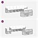 Set Divano da Giardino 8 pcs Nero e Bianco Crema polyrattan - Foto miniatura 5