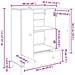 Credenza Bianco 66 x 34,5 x 95 cm Legno ingegnerizzato - Foto miniatura 9
