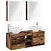 Set di mobili per il bagno 5 pcs Legno antico - Foto miniatura 1