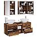 Set di mobili per il bagno 5 pcs Legno antico - Foto miniatura 3