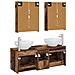 Set di mobili per il bagno 5 pcs Legno antico - Foto miniatura 8