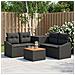 Set di divani 6 pz Nero Rattan sintetico e Acciaio - Foto miniatura 9