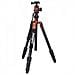Treppiede con Testa a 3 Movimenti Altezza Max 156 cm Nero Arancione RL20827 - Foto miniatura 1
