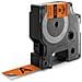 Nastro in Vinile per Etichettatrice Formato 19 mm x 5.5 m Nero e Arancione - Foto miniatura 4