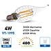 Lampadine Led E14 4w Filamento Twist Candela Fiamma Colpo Di Vento Luce Fredda 6400k Vt-1995 4432 - Foto miniatura 1
