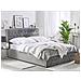 Letto Contenitore Una Piazza E Mezza Velluto Grigio 160x200 Cm Amiens - Foto miniatura 4
