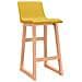 Sedie Da Bar 2 Pz Giallo Senape In Tessuto - Foto miniatura 2
