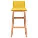 Sedie Da Bar 2 Pz Giallo Senape In Tessuto - Foto miniatura 3