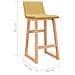 Sedie Da Bar 2 Pz Giallo Senape In Tessuto - Foto miniatura 9