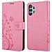 Custodia Compatibile Con Samsung Galaxy A32 5g In Rosa Fiore - Coperchio Protettivo In Design Floreale Con Chiusura Magnetica, Funzione Stand E Slot Per Carte - Foto miniatura 8