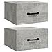 Comodini A Muro 2 Pz Grigio Cemento 35x35x20 Cm - Foto miniatura 1